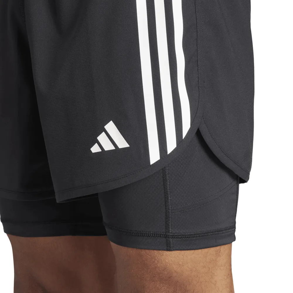 adidas Own The Run 3-Stripes 2-in-1 Men's Shorts