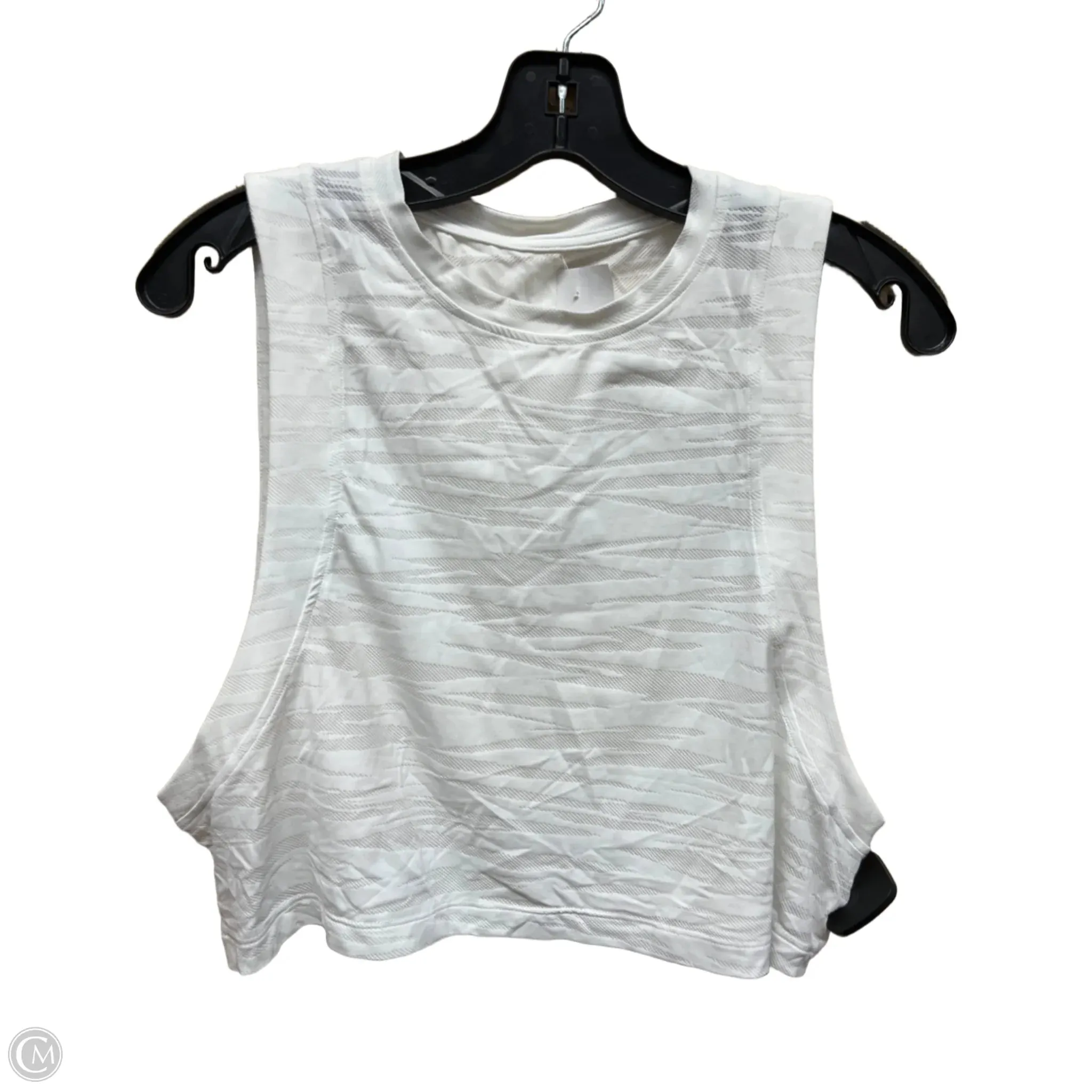 Athletic Top Short Sleeve By Clothes Mentor In White, Size: S