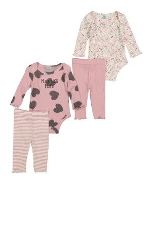 Baby Girls 0-9M Mamas Mini Bodysuits and Leggings