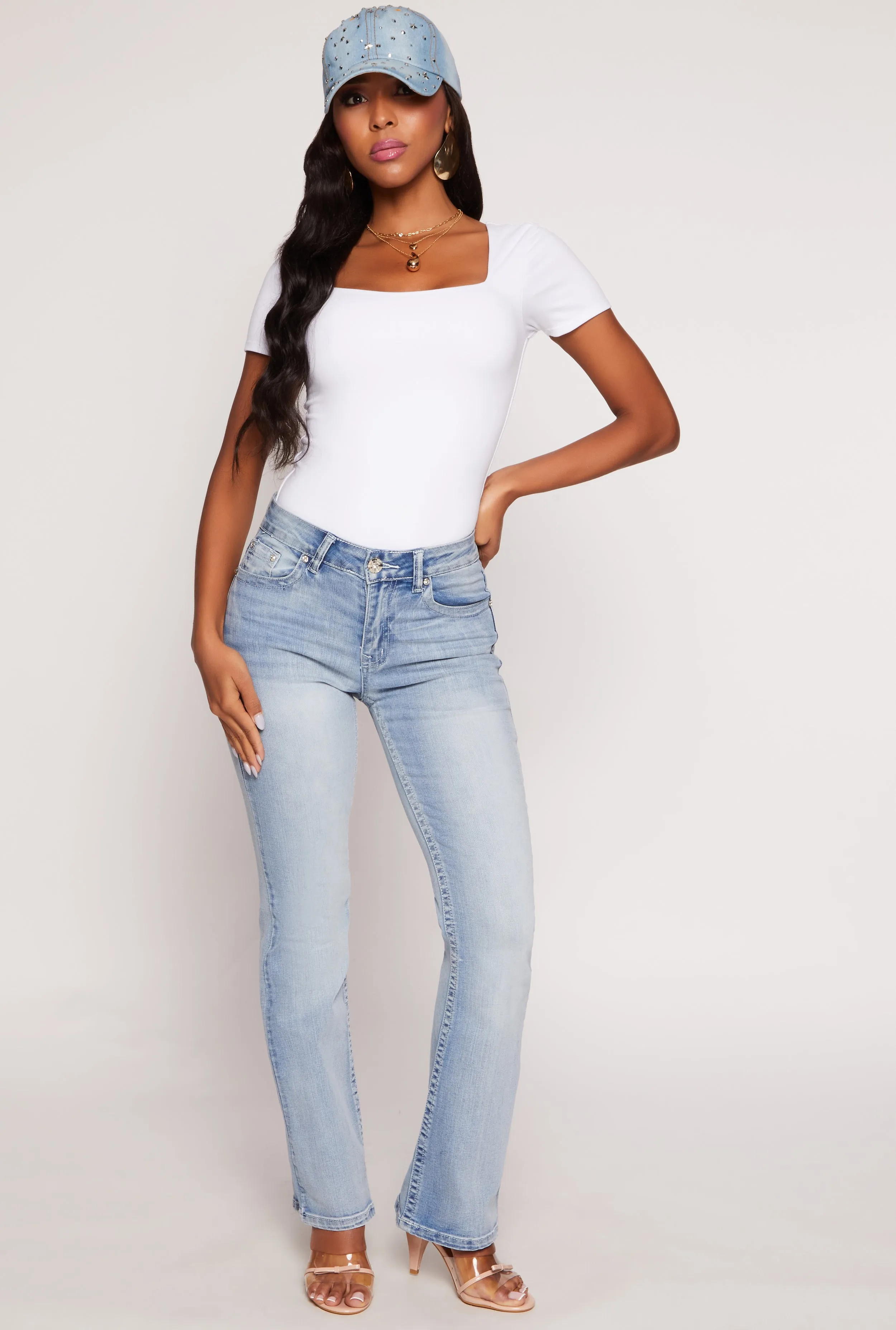 Basic Square Neck Short Sleeve Bodysuit