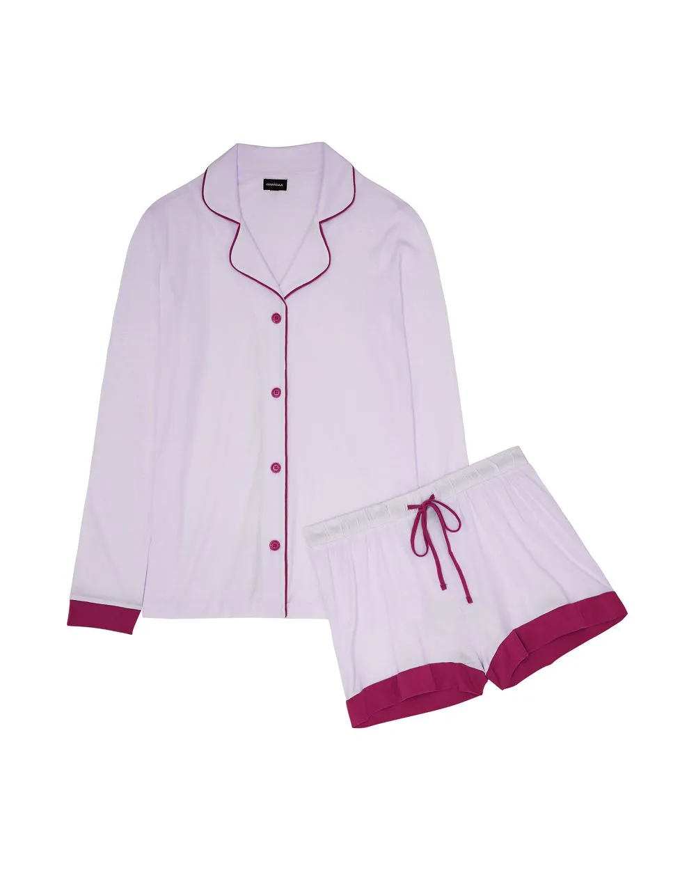 Bella Bridal Long Sleeve Top & Boxer Pajama Set