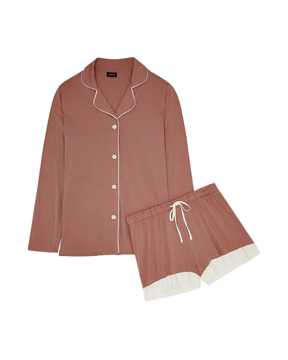 Bella Bridal Long Sleeve Top & Boxer Pajama Set