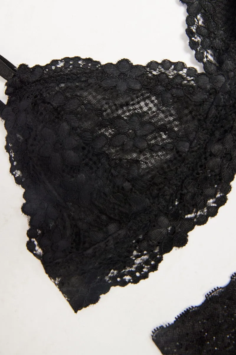 Black Lace Lingerie Set