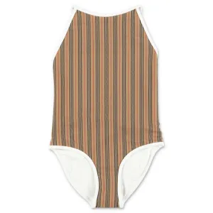 Burberry Kids Icon Striped One-Piece Swimsuit