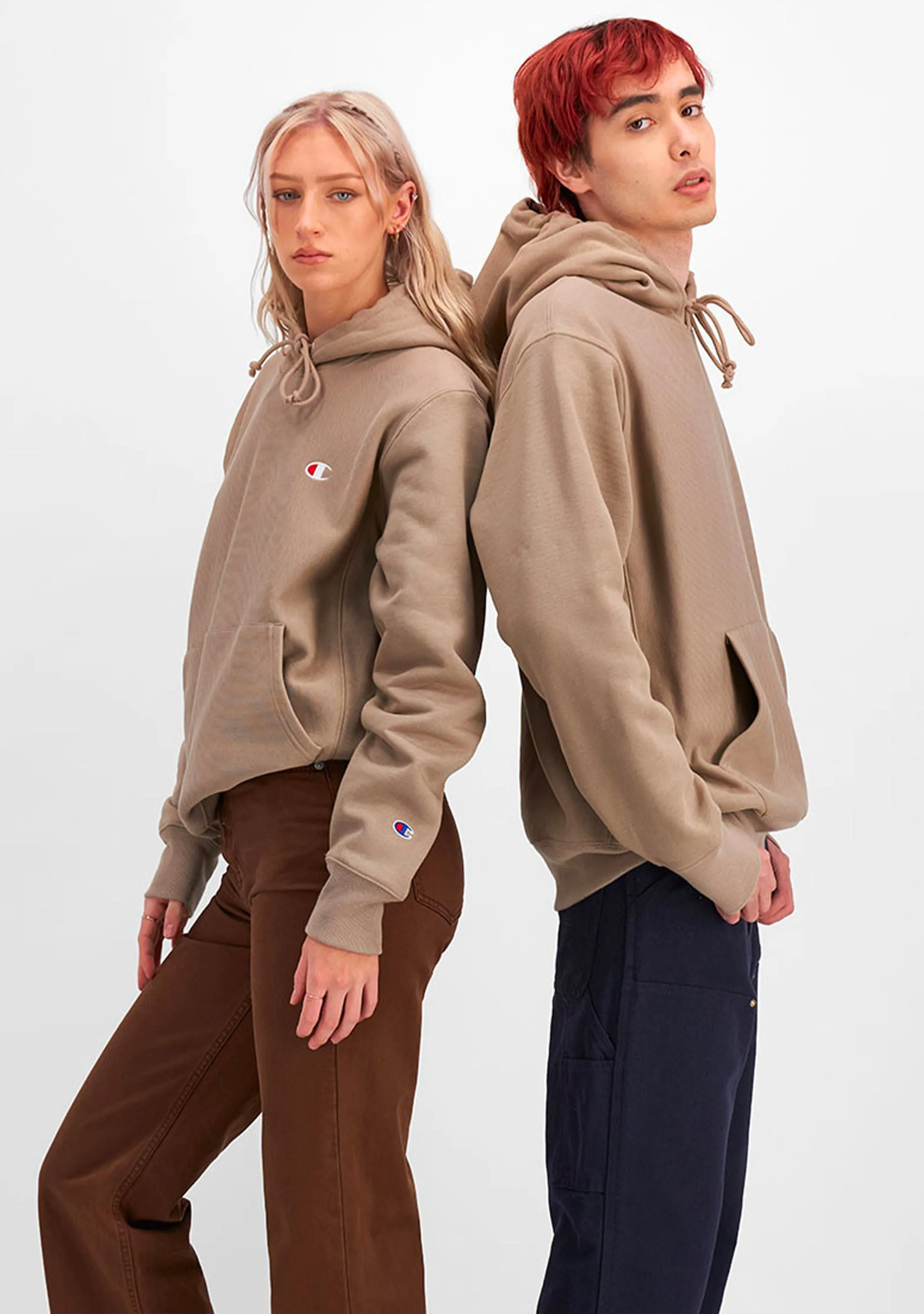 Champion Reverse Weave Hoodie Beige