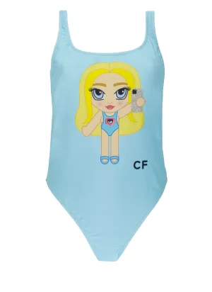 Chiara Ferragni Printed One-Piece Swimsuit