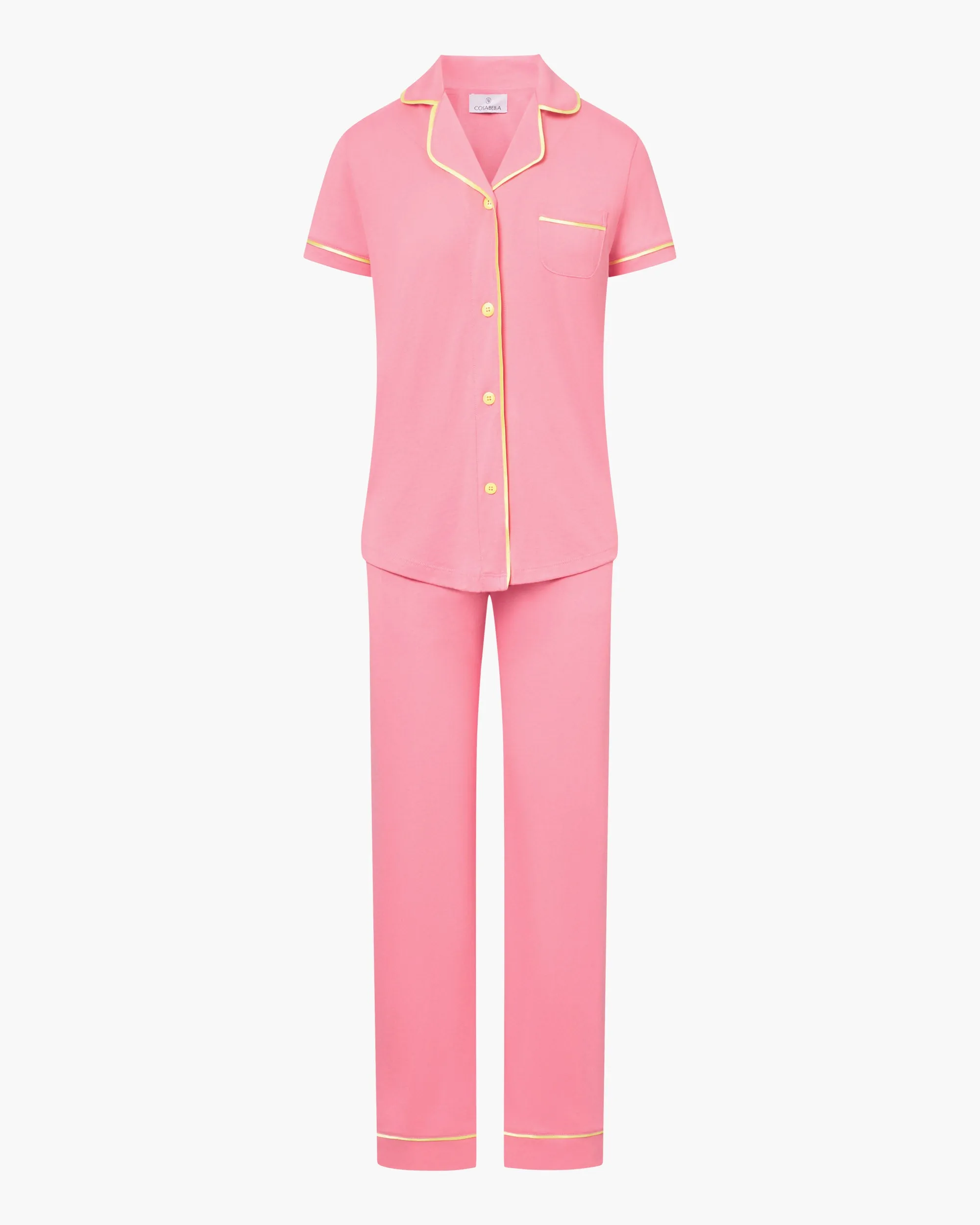 Conjunto De Pijama Con Camisa De Manga Corta Y Pantalones
