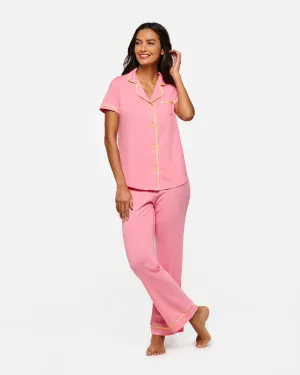 Conjunto De Pijama Con Camisa De Manga Corta Y Pantalones