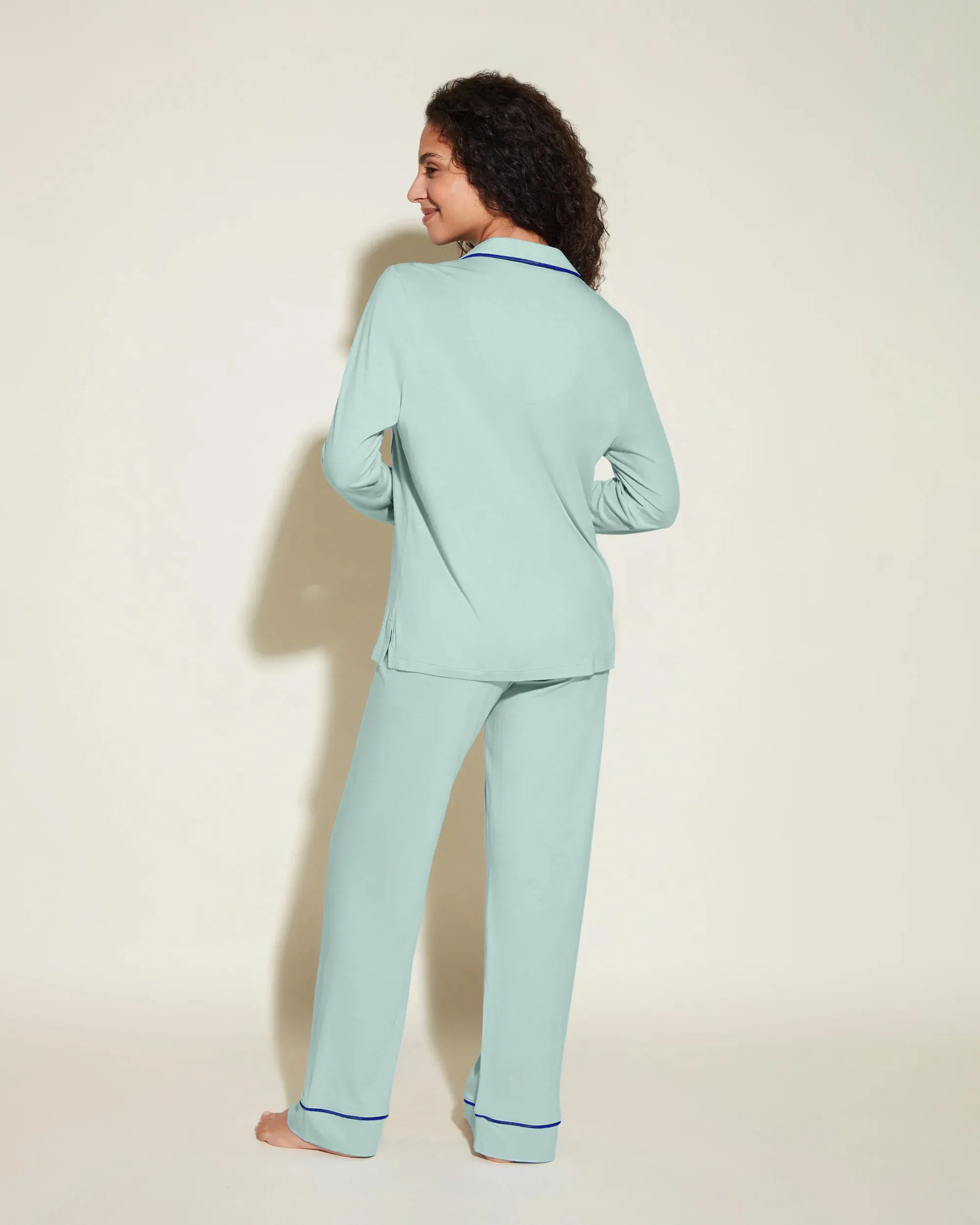 Conjunto De Pijama Petite Con Camisa De Manga Larga Y Pantalones