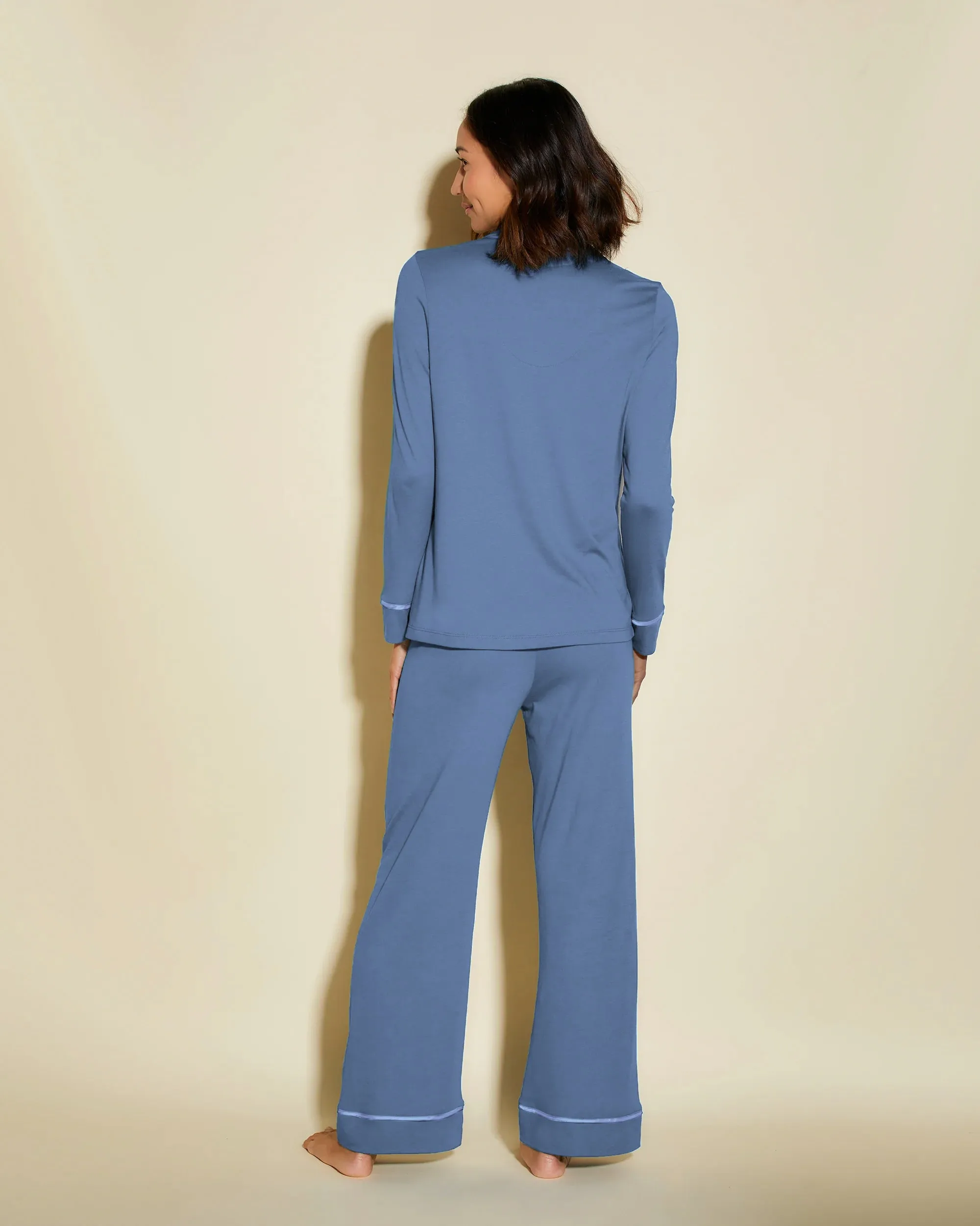 Conjunto De Pijama Petite Con Camisa De Manga Larga Y Pantalones