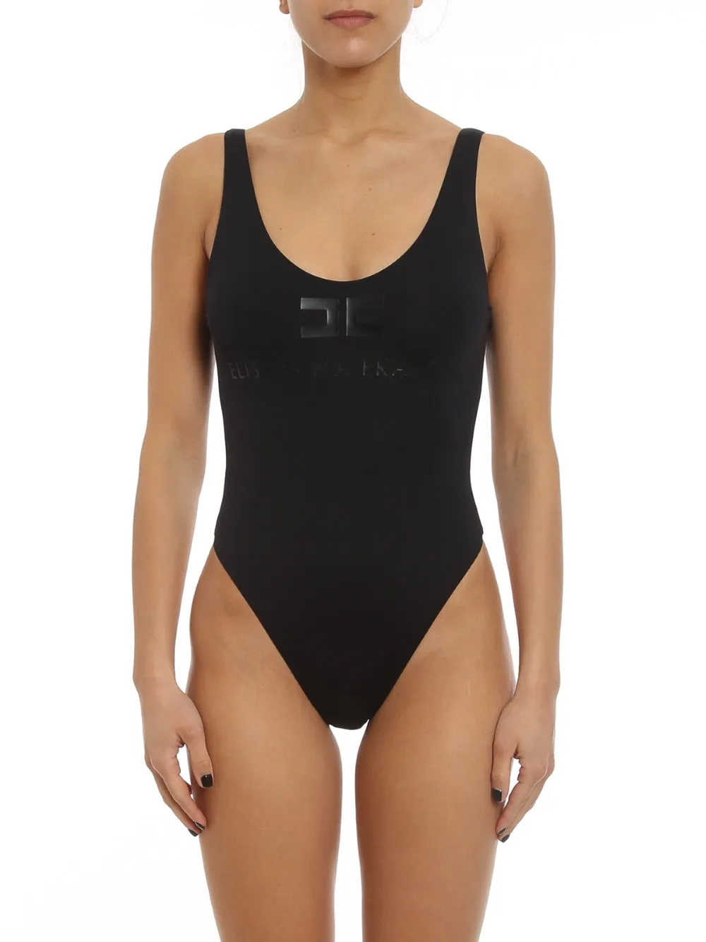 Elisabetta Franchi Logo Printed One-Piece Swimsuit
