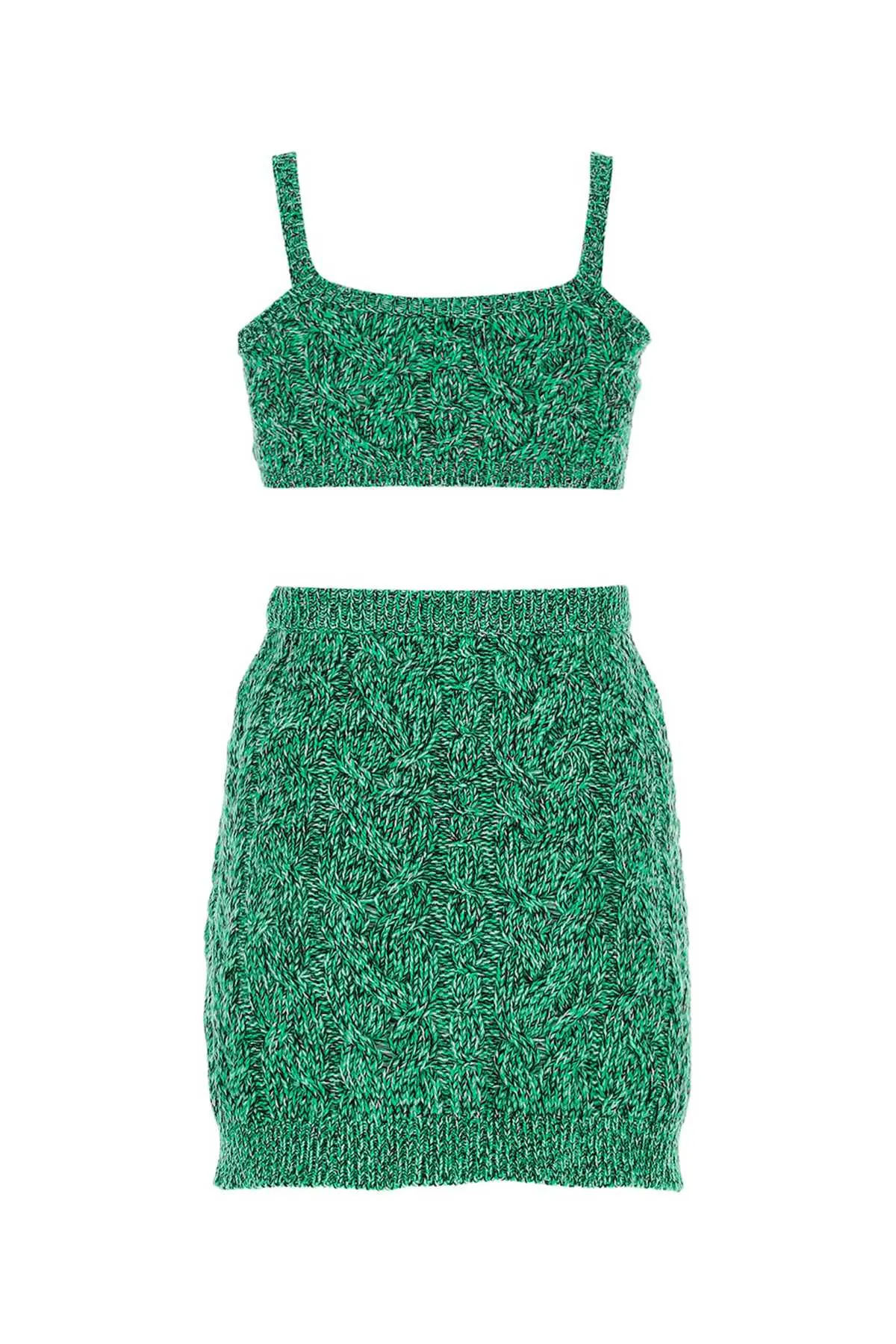 ETRO Knitted Two-Piece Cropped Top and Skirt Set