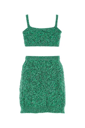 ETRO Knitted Two-Piece Cropped Top and Skirt Set
