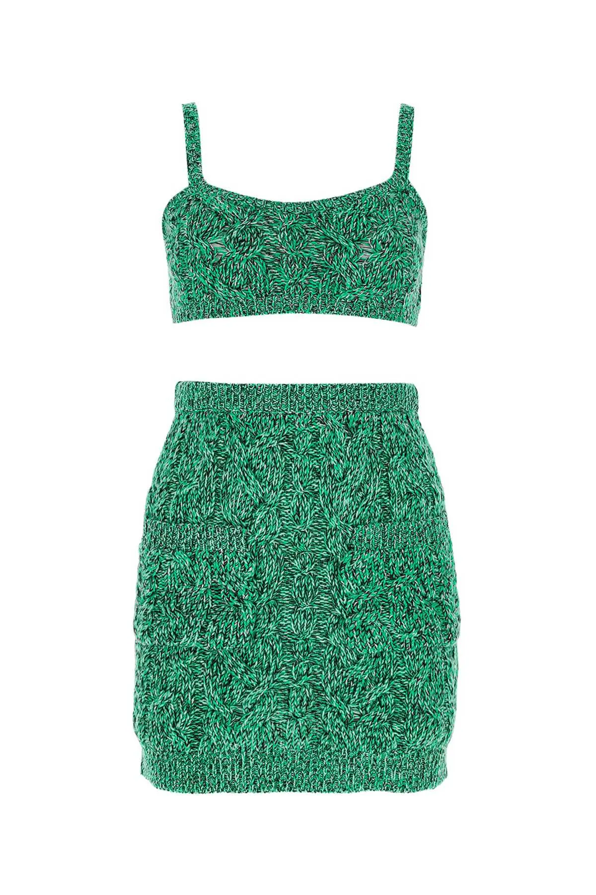 ETRO Knitted Two-Piece Cropped Top and Skirt Set