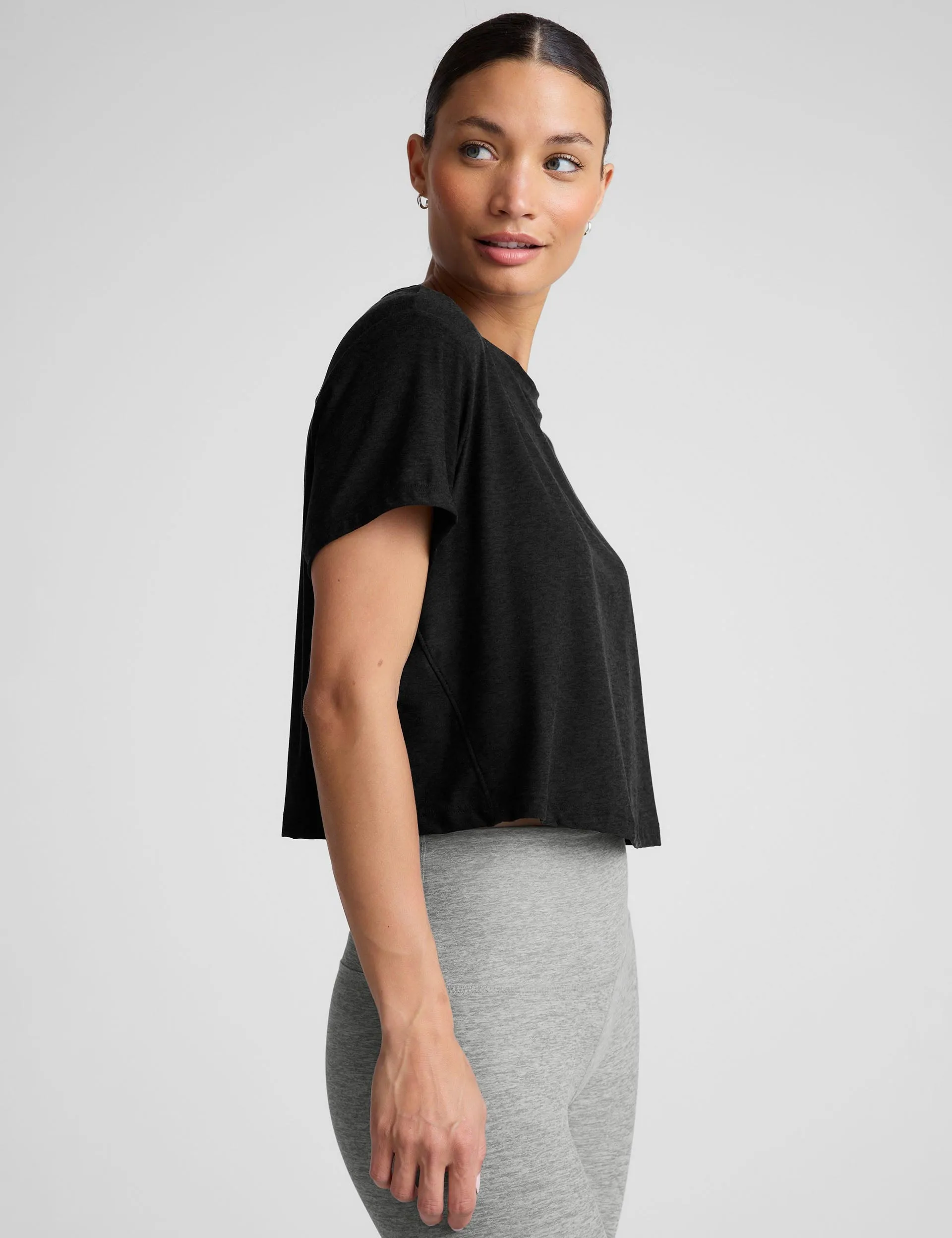 Featherweight Supreme Cropped Tee - Darkest Night