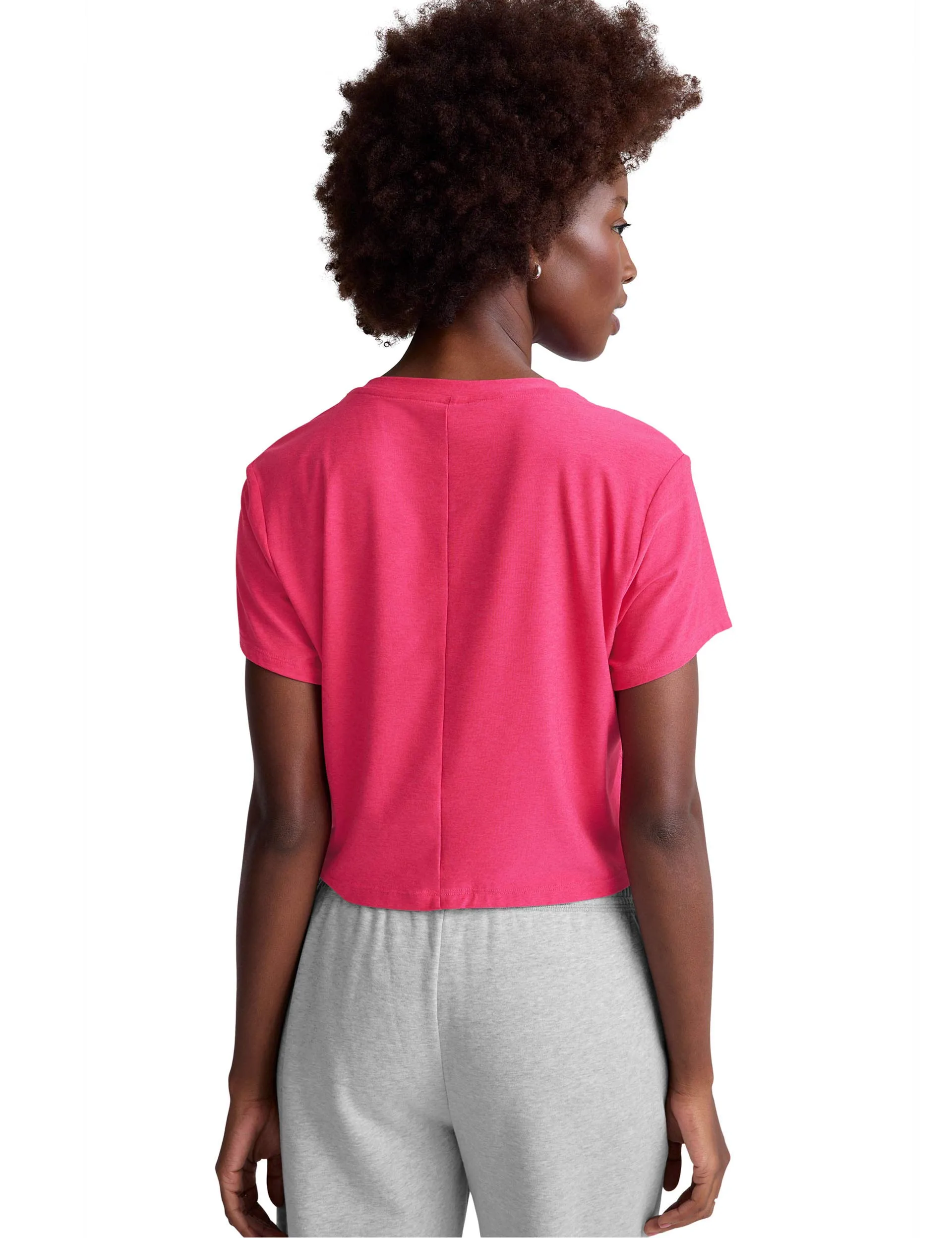 Featherweight Supreme Cropped Tee - Vivid Pink Heather