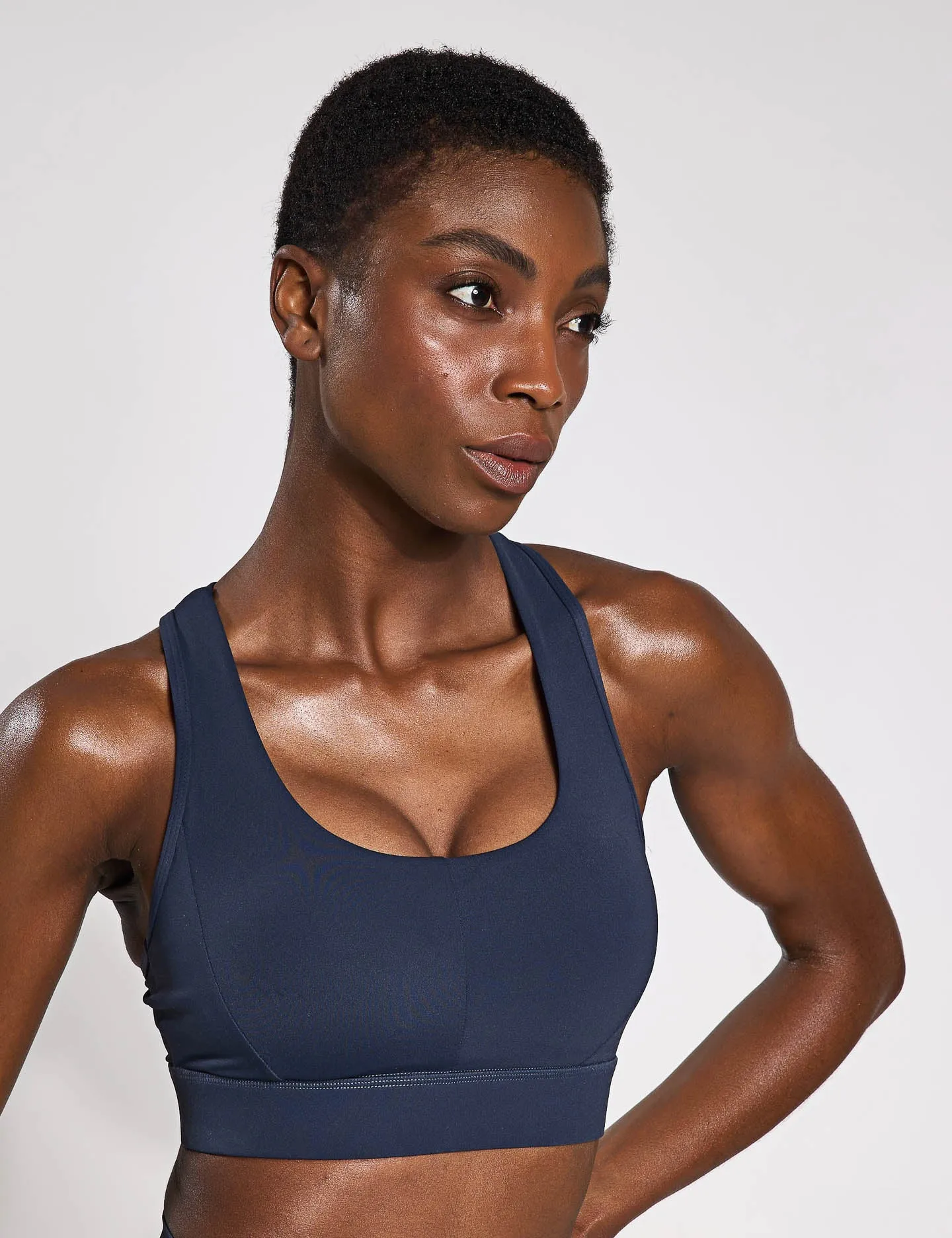 Frankie Cloud-Core Sports Bra - Navy Blue