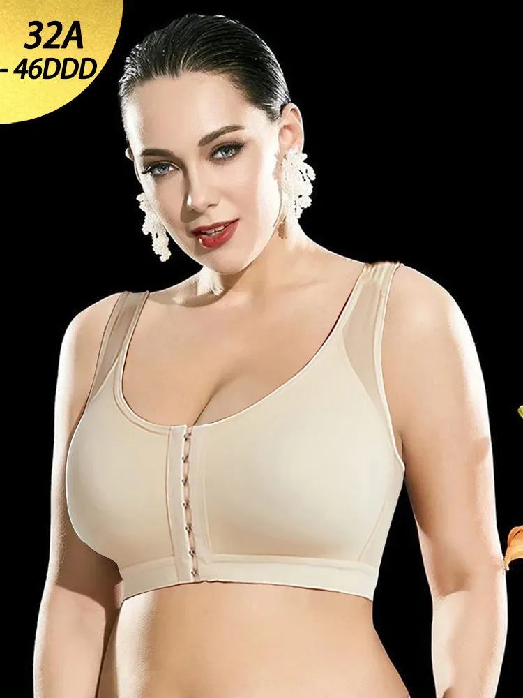 Front Closure Sports/ Yoga Bra with Adjustable Shoulder Straps