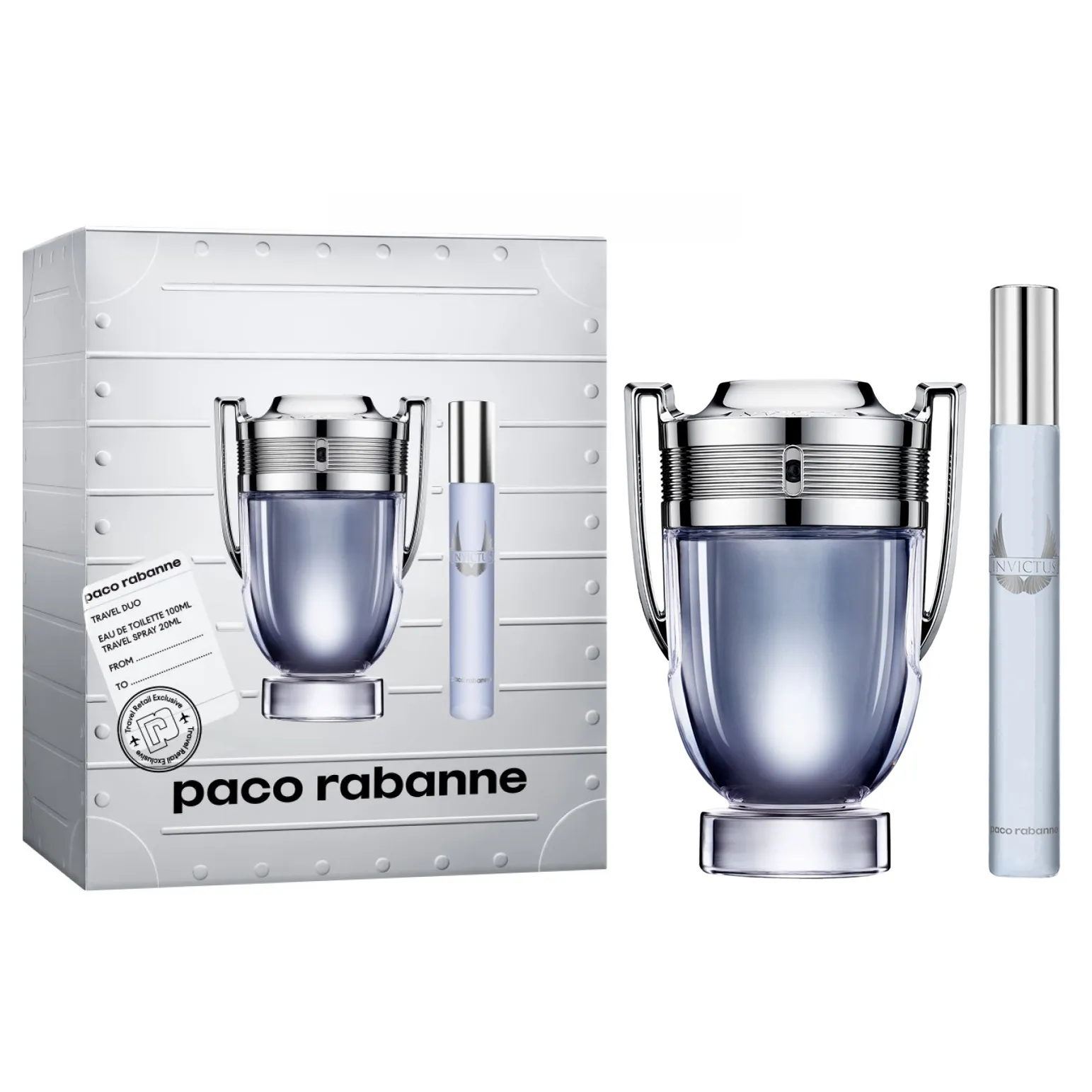 Invictus by Paco Rabanne 100ml EDT 2 Piece Gift Set