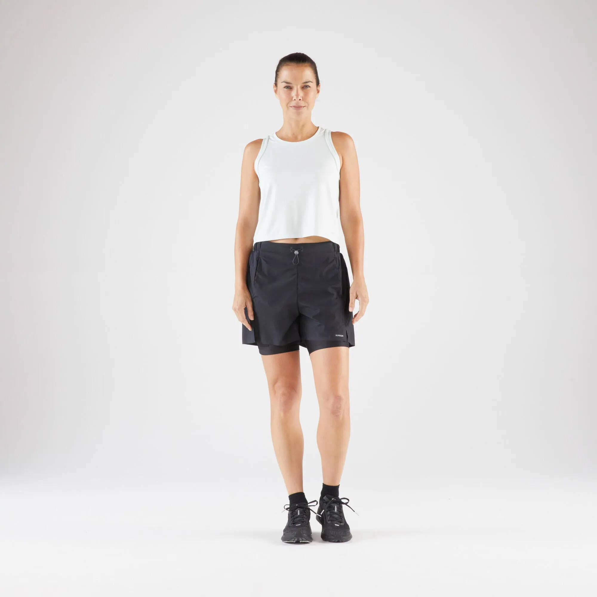 Kiprun Women's Run 500 2-in-1 Compression Running Shorts