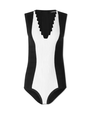 Knit V-Neck Bodysuit