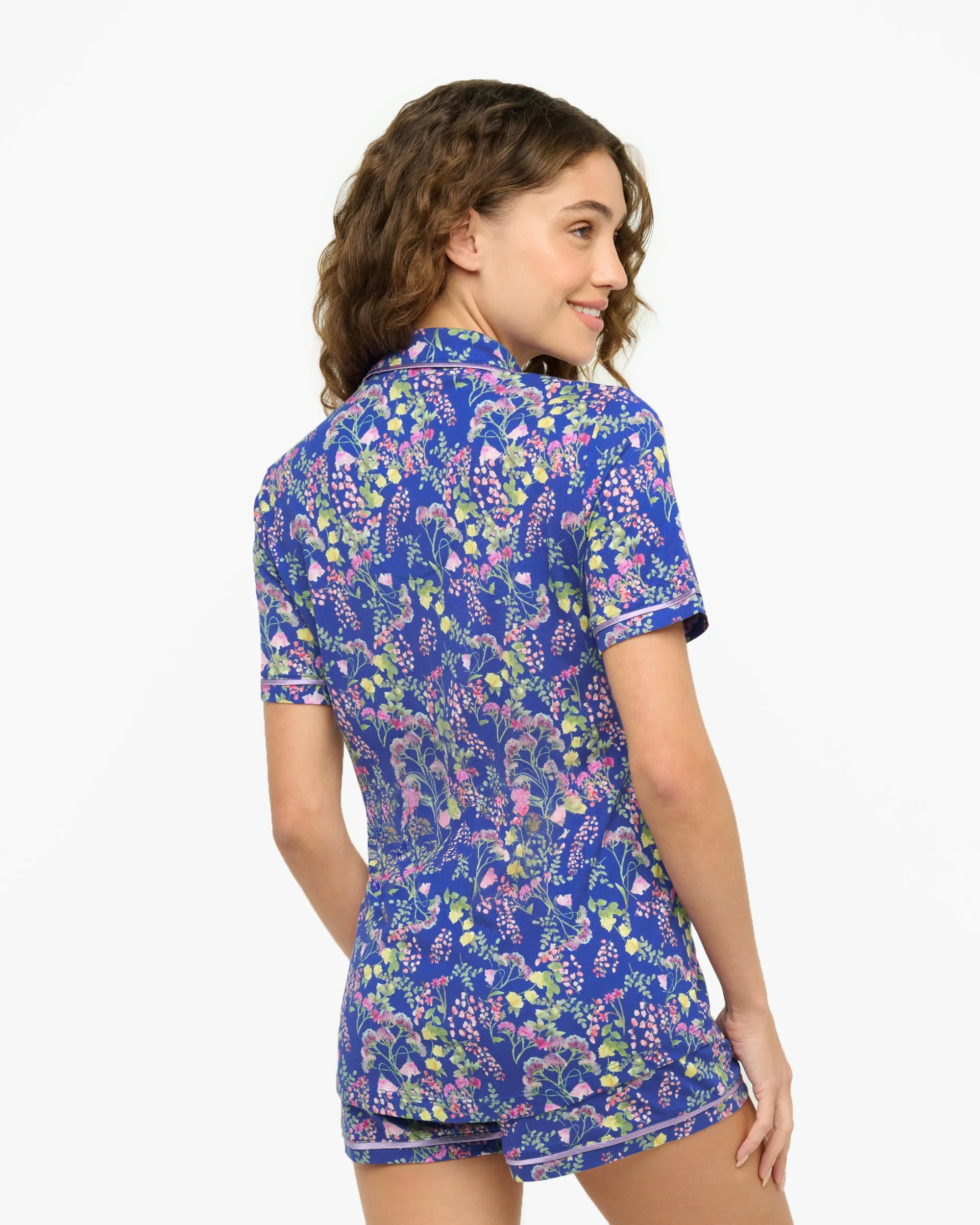 Kurzärmeliges Top & Boxer Pyjama-Set