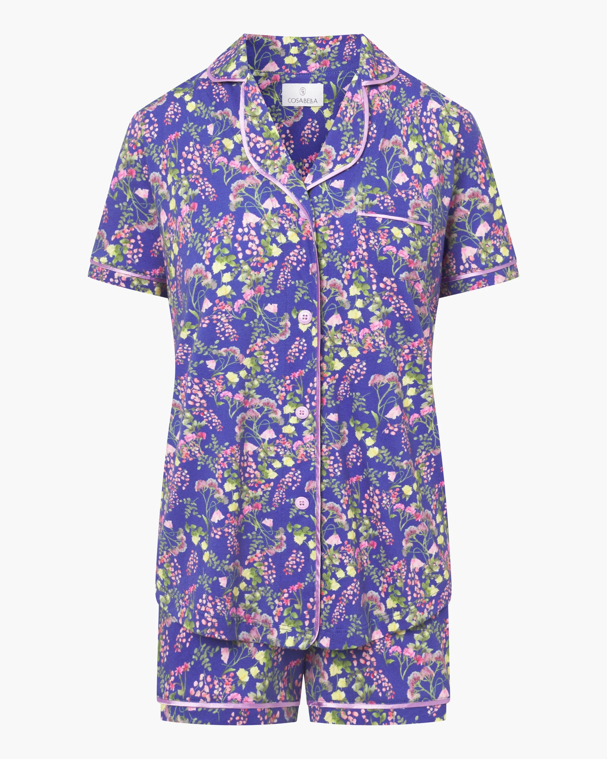 Kurzärmeliges Top & Boxer Pyjama-Set