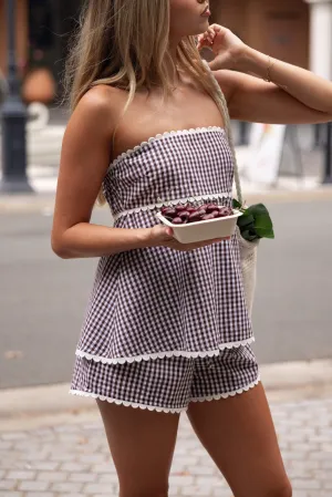 Kyle Two Piece Set - Chocolate Gingham