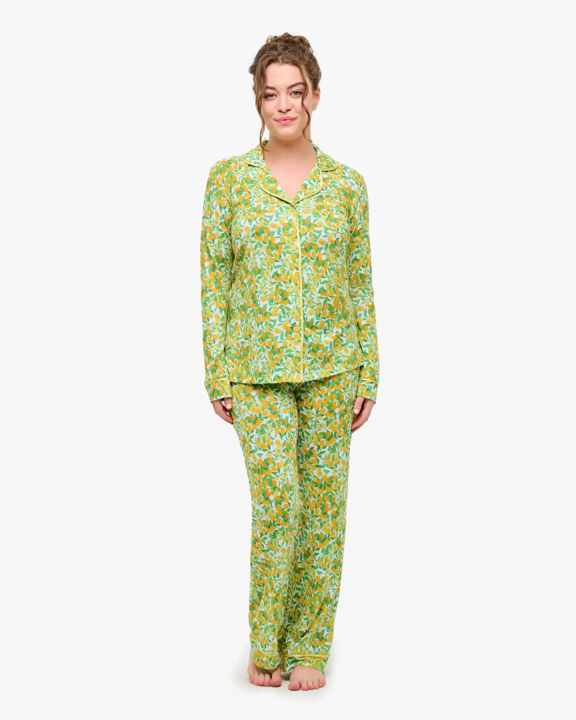 Langärmeliges Top & Hose Pyjama-Set