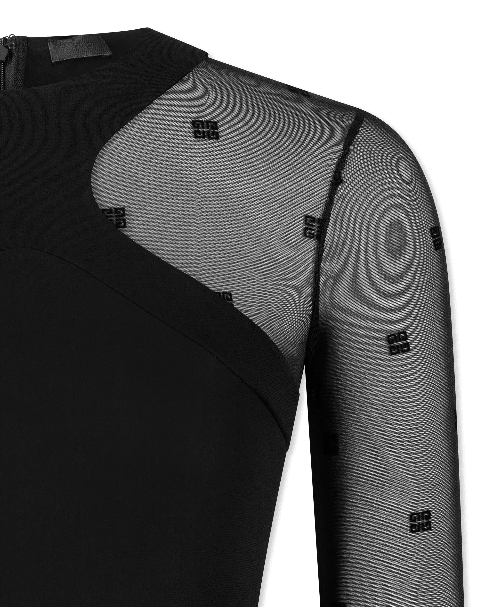 Long Sleeve 4G Tulle Bodysuit