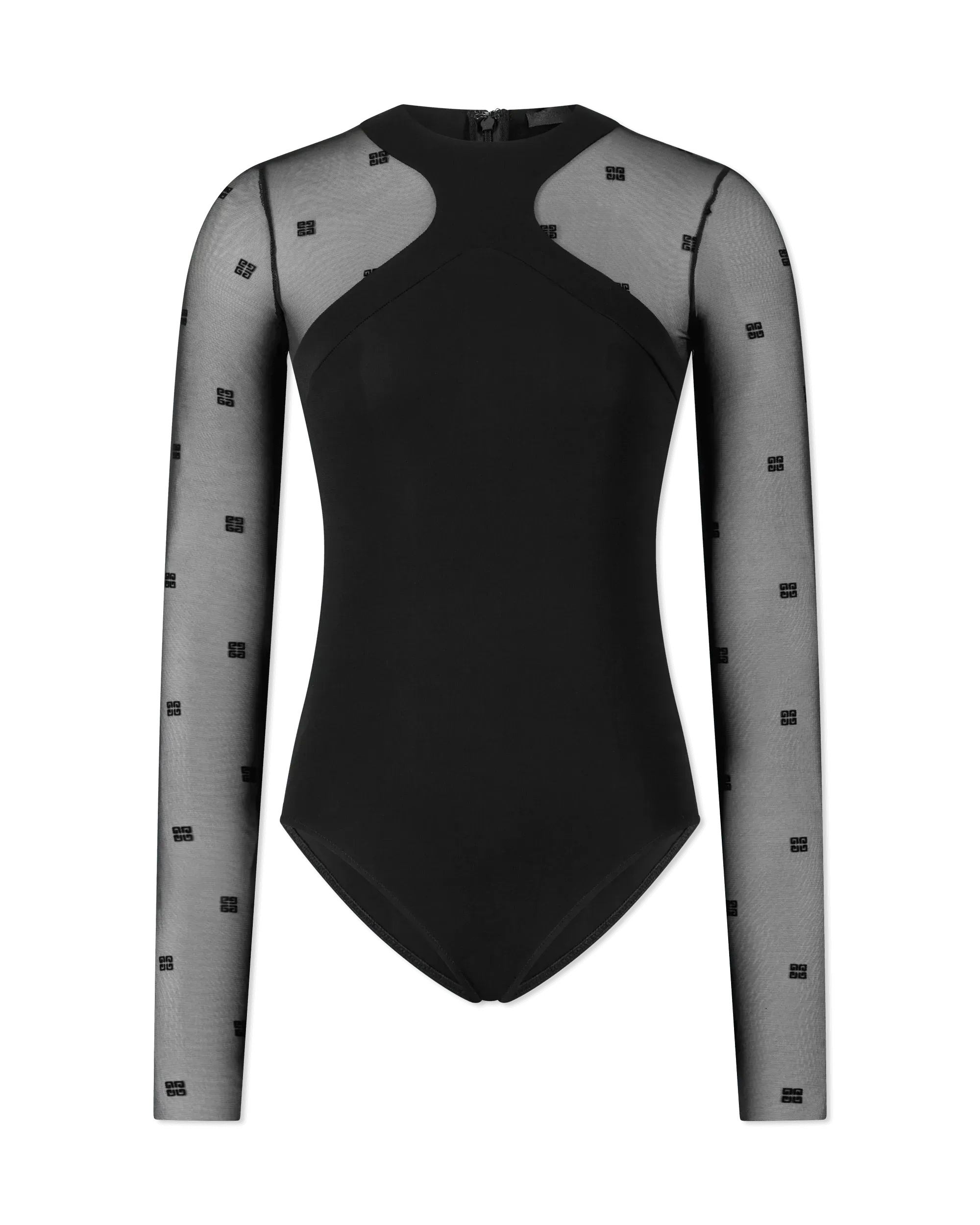 Long Sleeve 4G Tulle Bodysuit