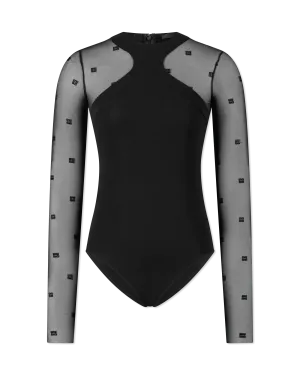 Long Sleeve 4G Tulle Bodysuit