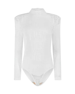 Maxi Monogram Sheer Bodysuit