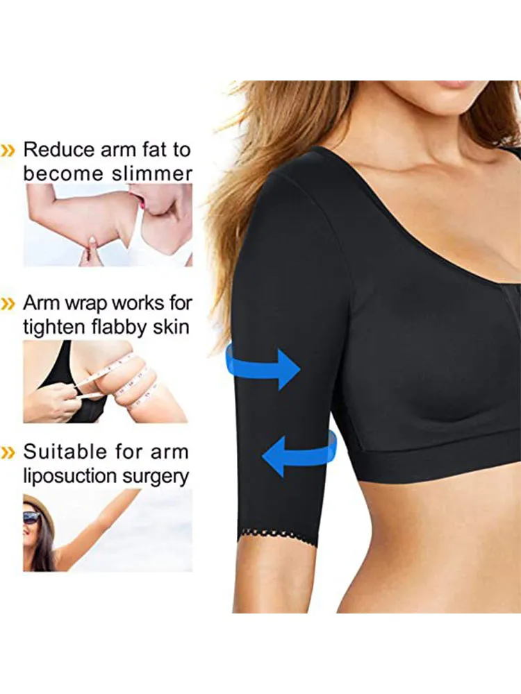 Middle sleeves Front Closure Arm Shaper Yoga Slim Fit Tank Top
