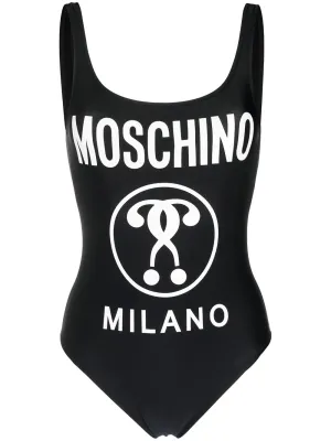 Moschino Logo Print One Piece Swimsuit