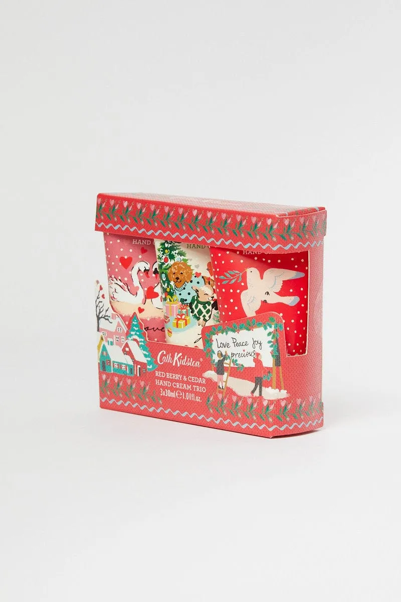 Multi Colour Cath Kidston Christmas Hand Cream Trio Gift Set