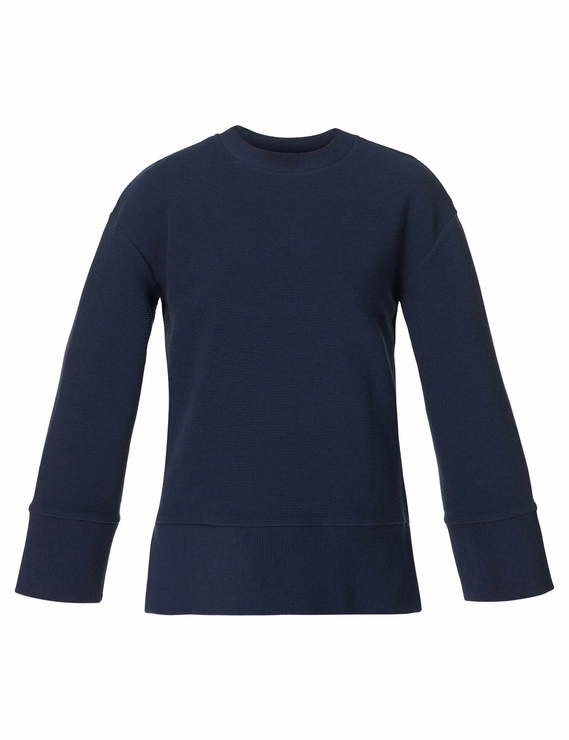 Peaceful Ribbed Sweatshirt - Navy Blue