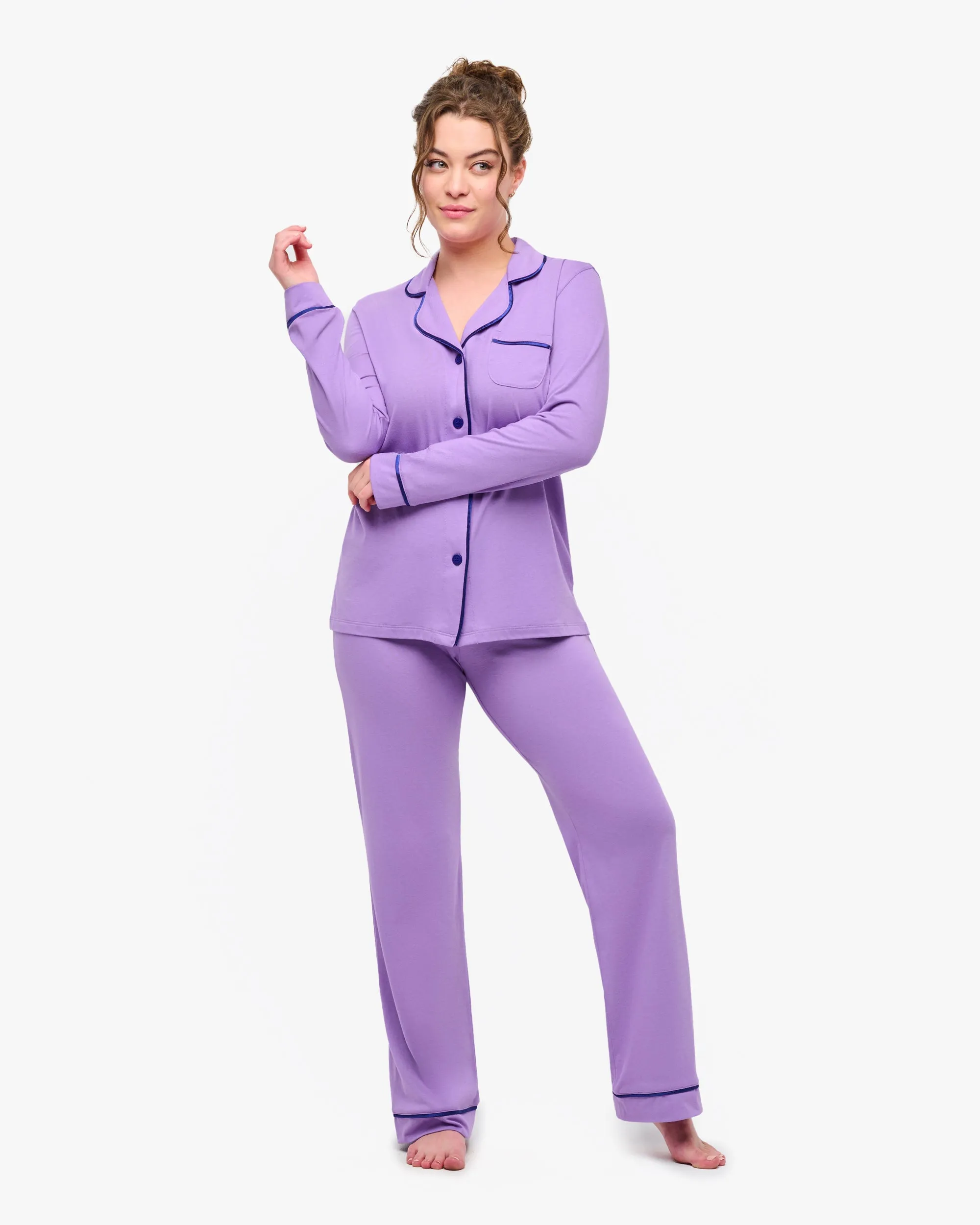 Pigiama Con Top A Maniche Lunghe E Pantaloni