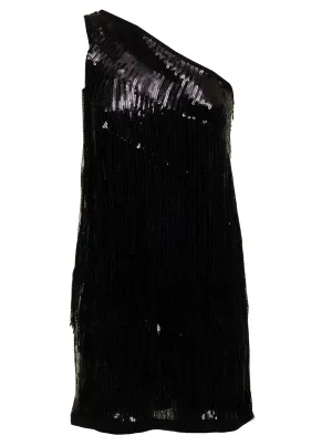 Pinko One-Shoulder Sequin Mini Dress
