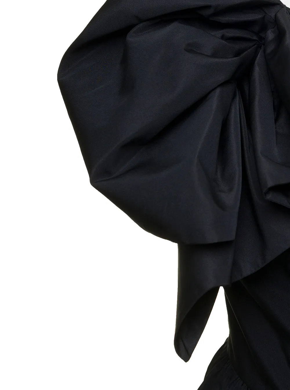 Pinko One-Shoulder Taffeta Mini Dress