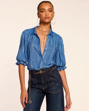 Pleated Dina Short Sleeve Bodysuit