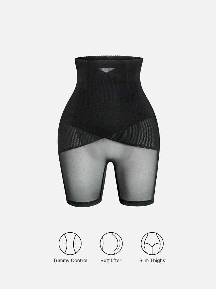 Plus Size High-Waisted Postpartum Shaping Shorts for Women