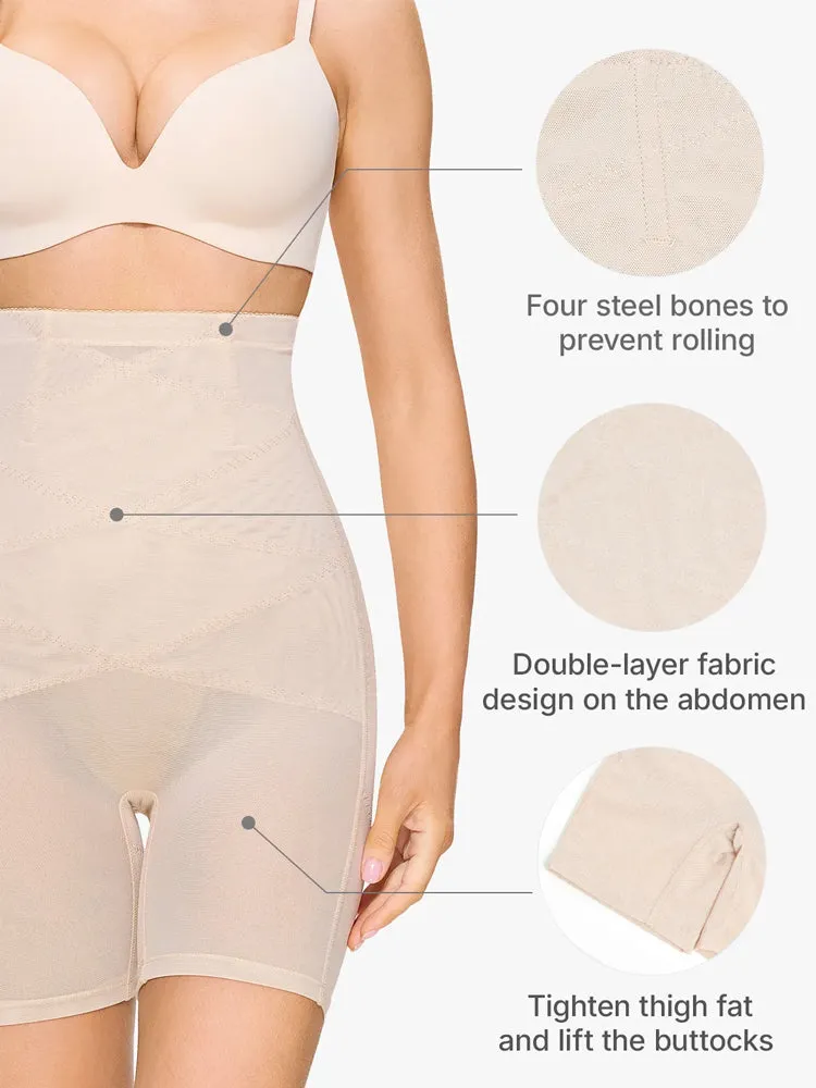 Plus Size High-Waisted Postpartum Shaping Shorts for Women
