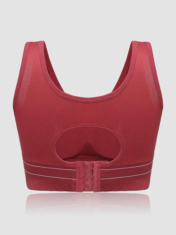 Plus Size Women's Wide Straps Stretch Yoga Sports Shakeproof Bras