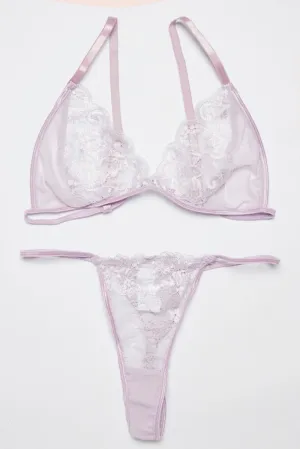 Purple Lace Lingerie Set
