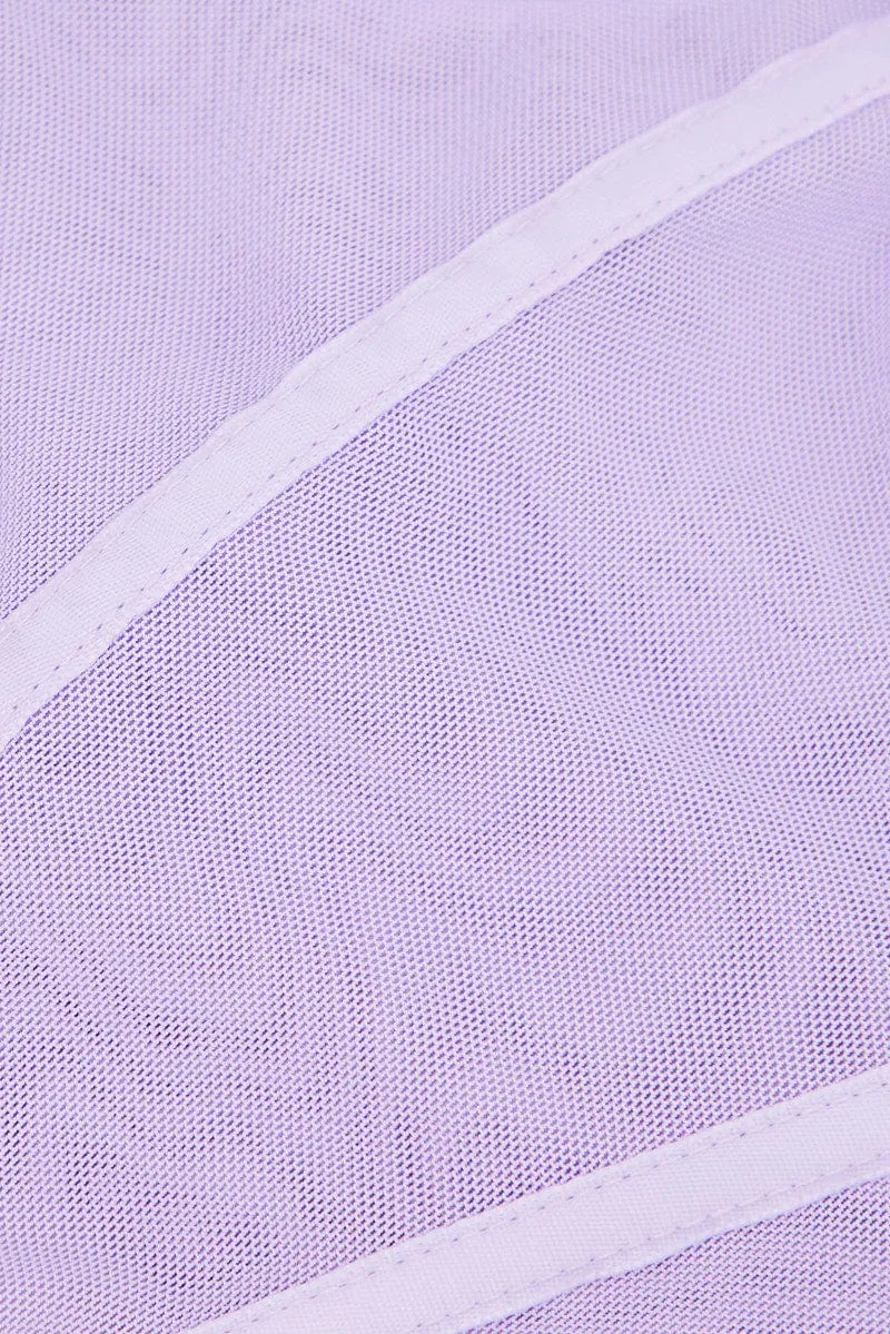 Purple Mesh Corset Top Lingerie