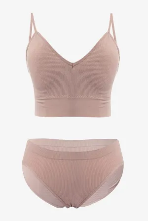 Purple Seamless Lingerie Set