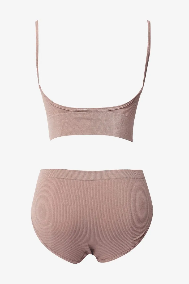 Purple Seamless Lingerie Set