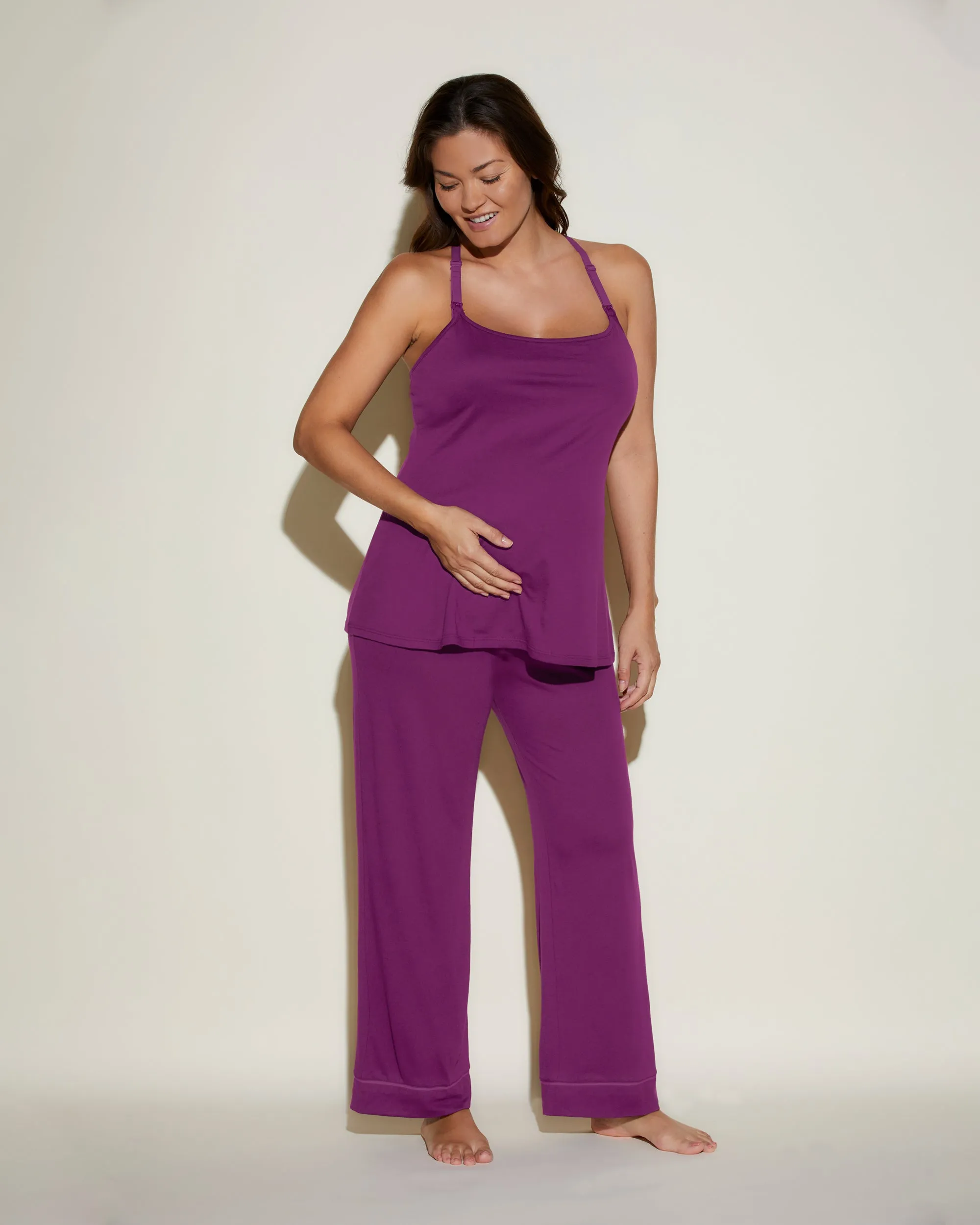 Pyjama-Set Für Schwangere, 3-Teilig, Mit Bademantel