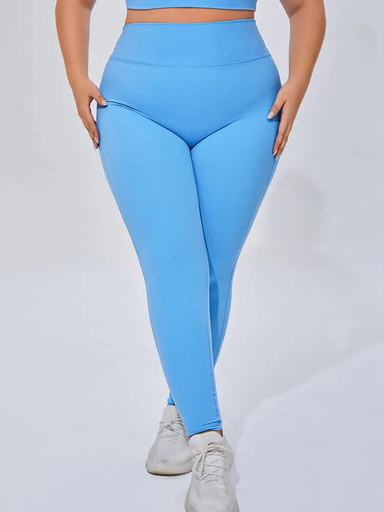 Seamless High Elastic Breathable Sports Bra and Leggings Two-Piece Fitness Set